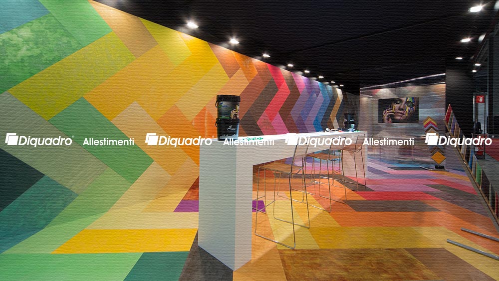 Fotografia di allestimenti stand fieristici realizzati da Diquadro per la fiera Made Expo di Milano